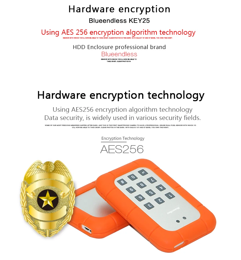 blueendless key25 клавиатуры 1 ТБ жесткие диски HDD SATA USB 3.0 High Скорость противоударный Шифрование Тетрадь мобильный жесткий диск