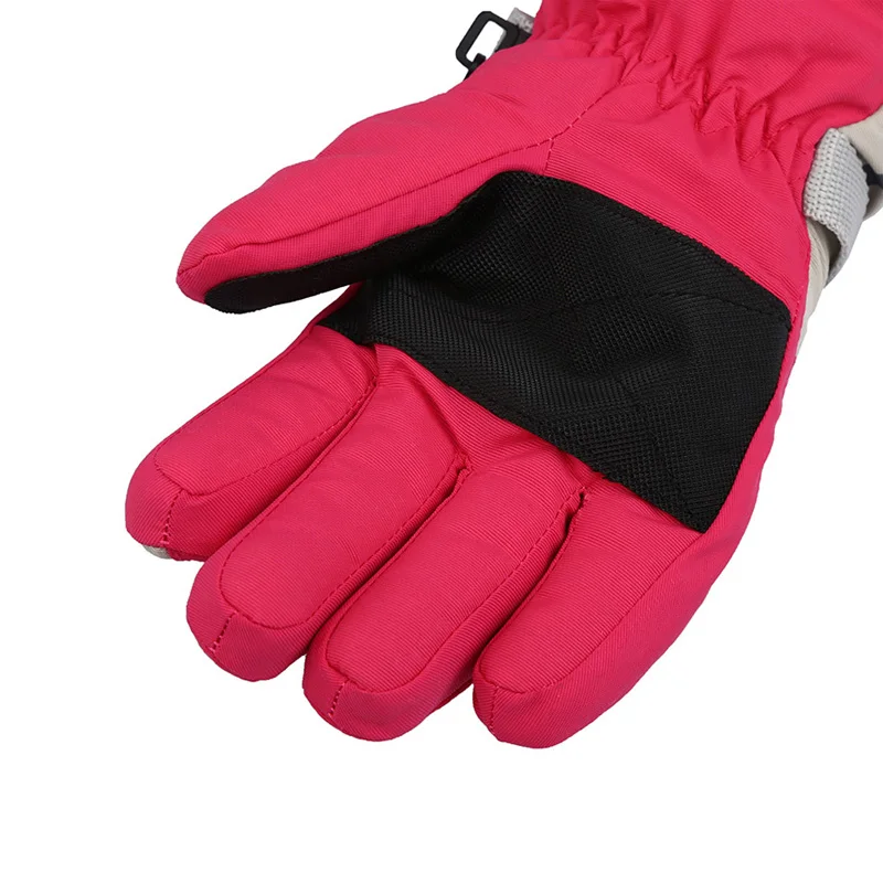 Детские перчатки для мальчика из полиэстера, зимние толстые лыжные перчатки для сноуборда, теплые детские варежки, ветрозащитные перчатки для маленьких девочек, Прямая поставка