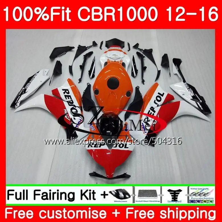 Инъекция для HONDA CBR1000RR 12 13 14 15 16 100NO.1 CBR 1000RR 1000 RR CBR1000 2012 2013 2014 2015 2016 белого цвета |