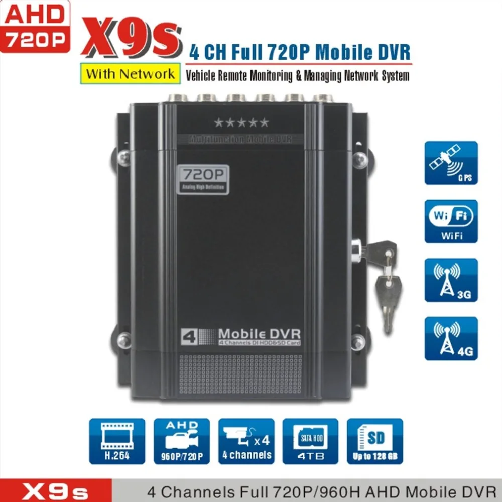

2TB 4CH AHD Vehicle Blackbox DVR Full HD 720P Night Vision IR English Car SD Card MDVR Video Recorder for Bus Cars