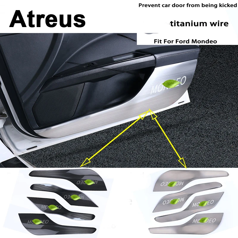  Atreus 4pcs For Ford Mondeo MK5 MKV 2017 2018 Car styling 3D Door Anti Kick Mat Dust Proof Protecti