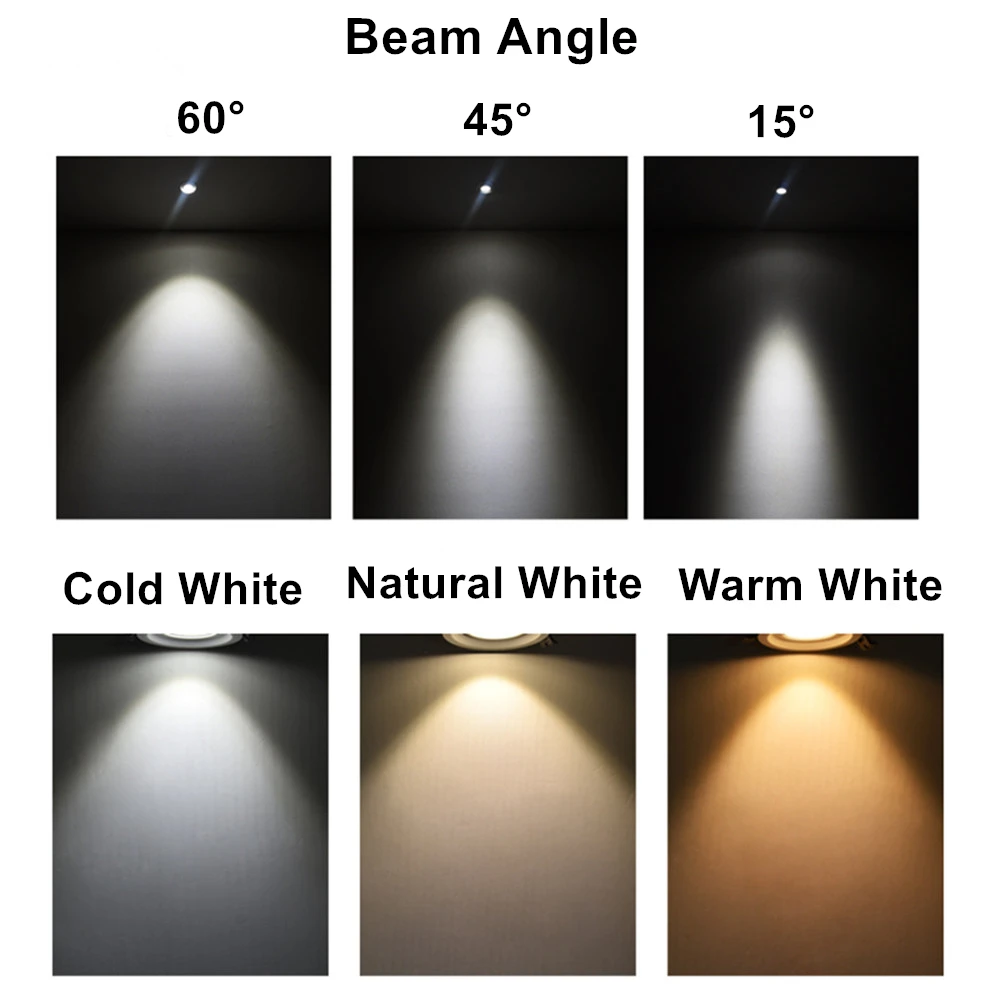 [DBF] Регулируемый угол луча 15/45/60 градусов светодиодный COB Утопленный вниз светильник 5W 10W 15W Светодиодный точечный потолочный светильник рисунок объявления таблички указатели фон
