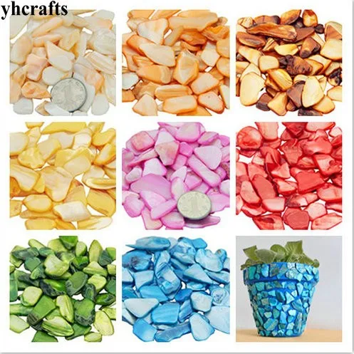 

500Gram/Lot,8 color select irregular shell mosaic,Mosaic art,Craft material,DIY lantern,ornament,Craft material.1-3.5cm
