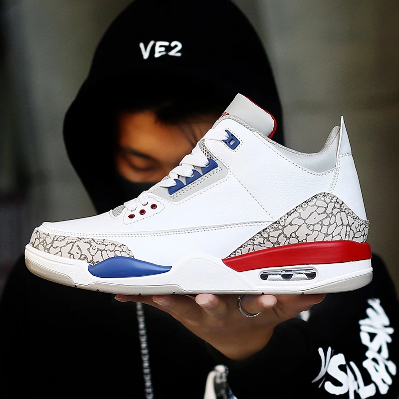 Zapatos de baloncesto oficiales hombres niño JD zapatillas Retro 3 profesional a prueba de golpes todas las zapatillas de Estrella Blanca tamaño máximo 45 - AliExpress Deportes y entretenimiento