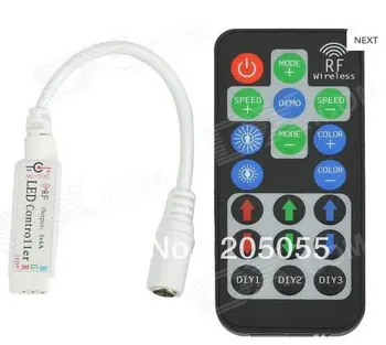 

5pcs/lot 19key RF Mini RGB 12A Controller for RGB 5050 LED Strip Wireless DIY Dynamic DC 12-24V with Remote control black