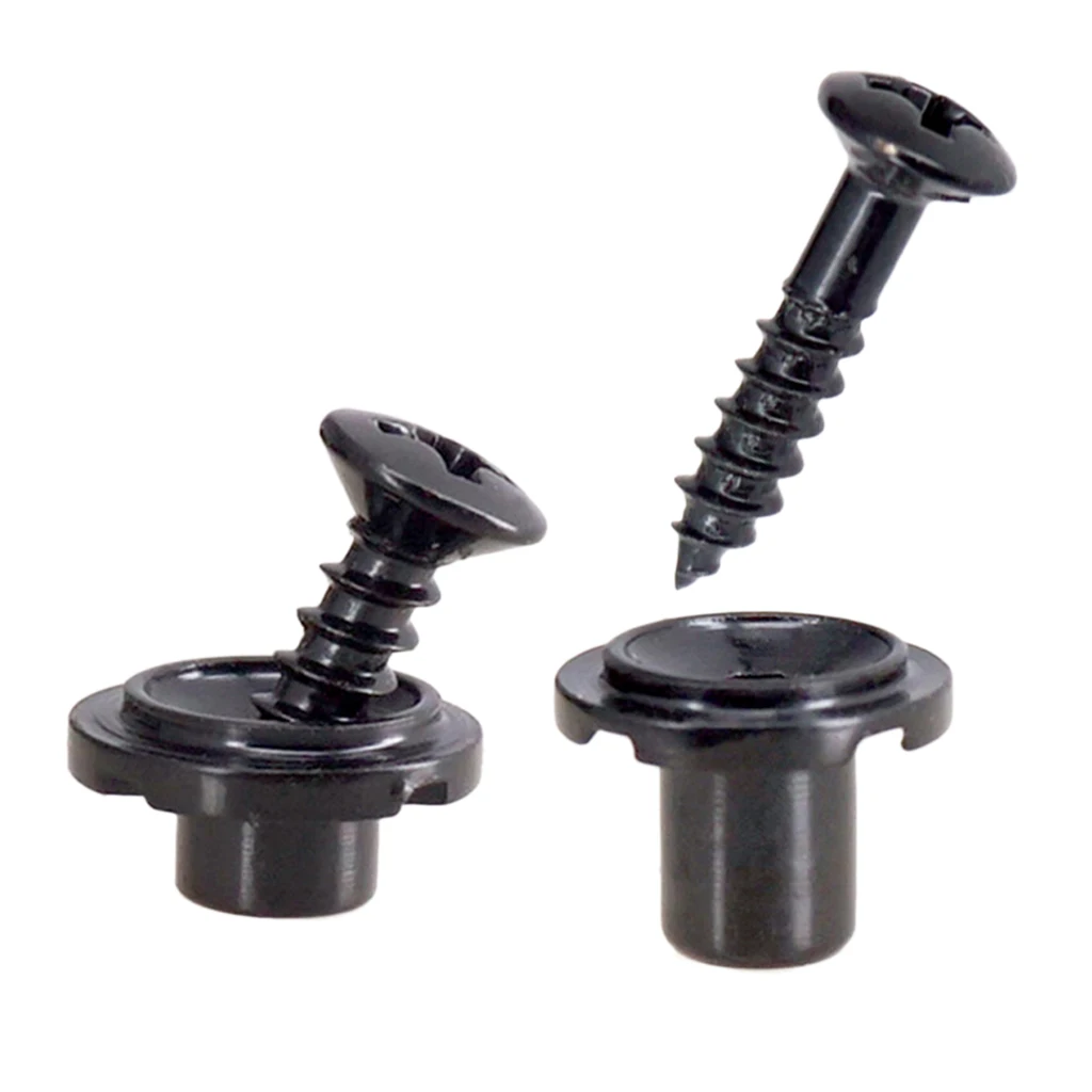 2 Pack Bass Guitar String Tree Retainer with Mounting Screws for Strat Electric Guitar Replacement