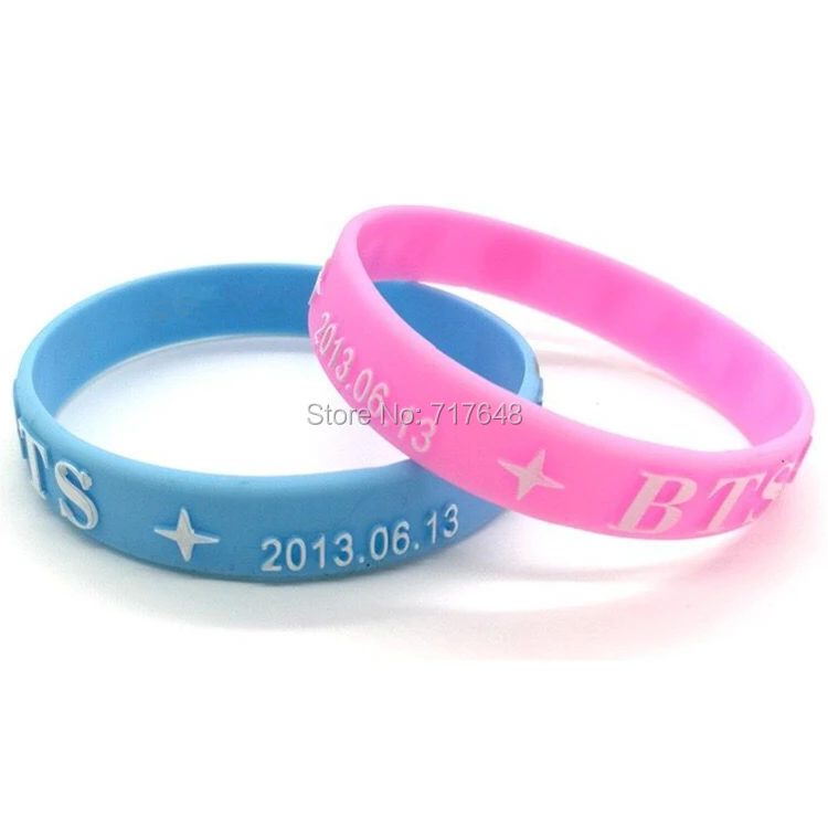 

1pc Bangtan Boys ARMY wristband silicone bracelets cuff bangles free shipping A