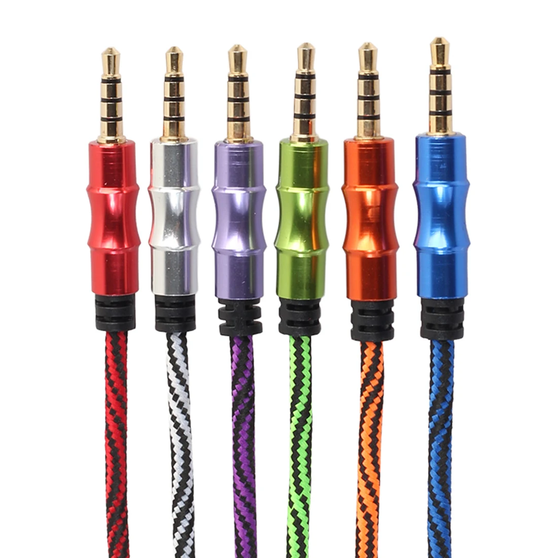 

Centechia 1m Gold Plated Plug 3.5mm 4-pin Audio Cable Jack 3.5mm Aux Cable for Car