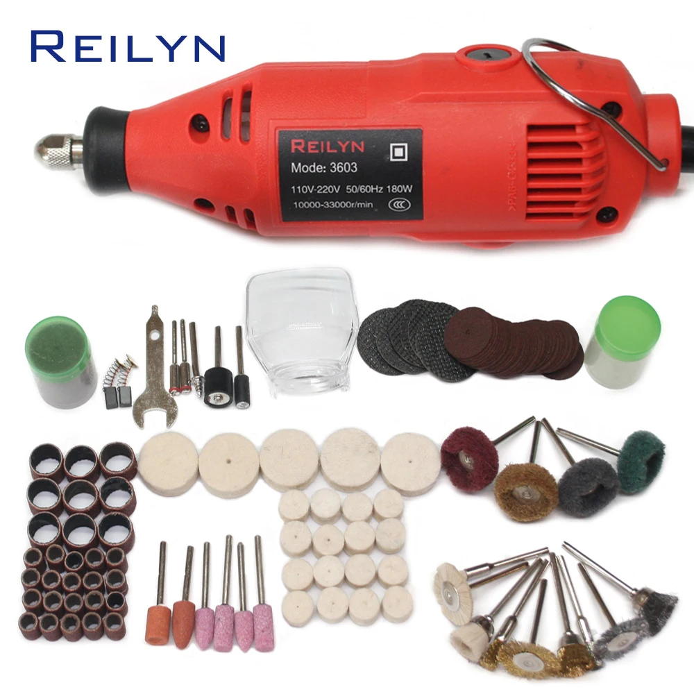 Ручная дрель 180 Вт Φ dremel 8000 30000 об/мин мини шлифовальная машина 03 2 мм Зажимной