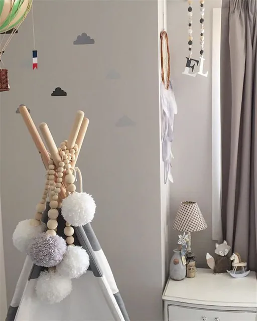wooden beads garland with