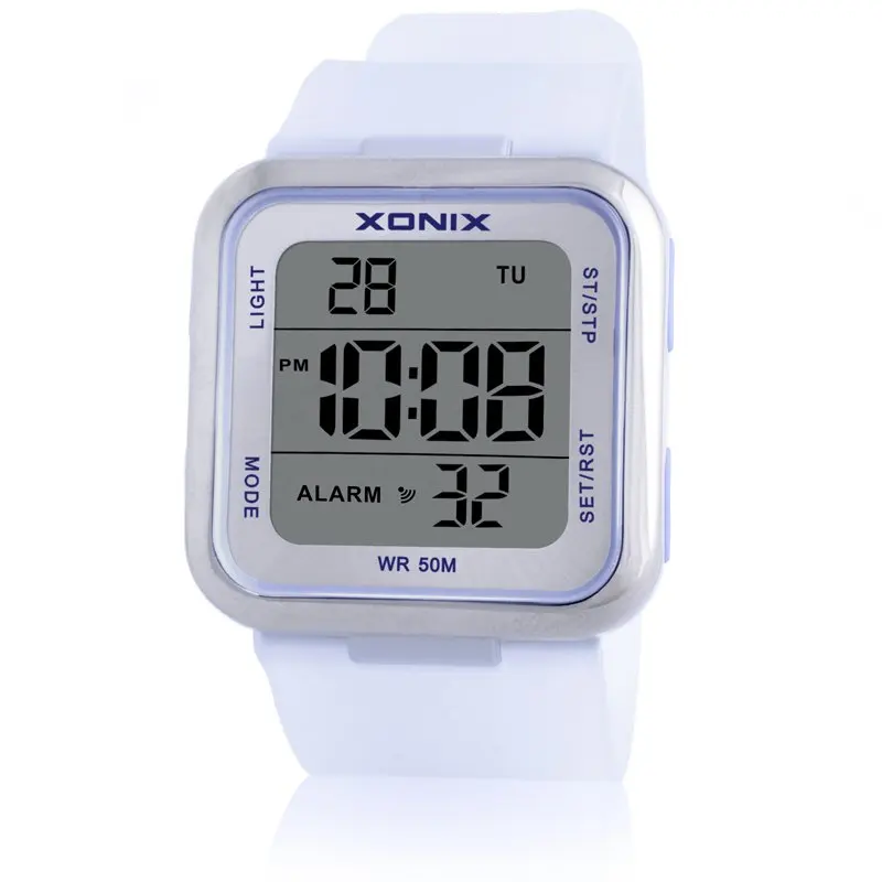 

XONIX Brand Jelly Watch Fashion Minimalist Matte Precise Girls Wild Girl Student Waterproof LED Electronic Watches Large Dial