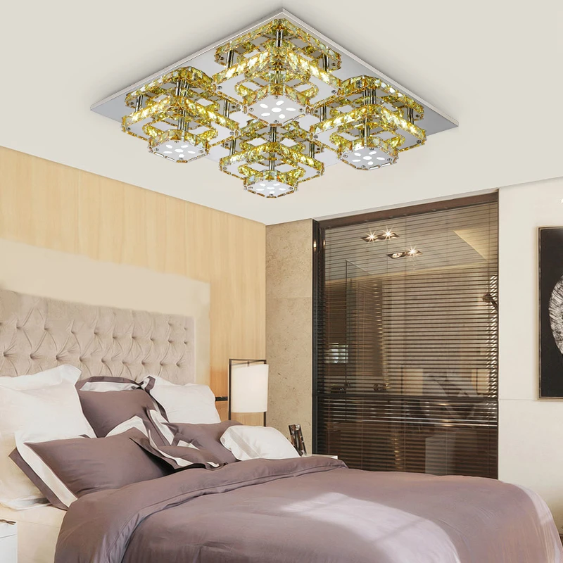 

LED Stainless Steel Crystal LED Lamp.LED Light.Ceiling Lights.LED Ceiling Light.Ceiling Lamp For Foyer Bedroom Dinning Room