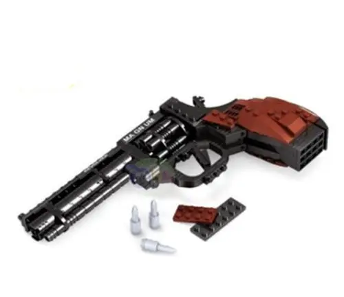 Classic toys weapon Army Revolver Gun C/W Cartridge Compatible Block Building Bricks Toy Puzzle the best gift for kid