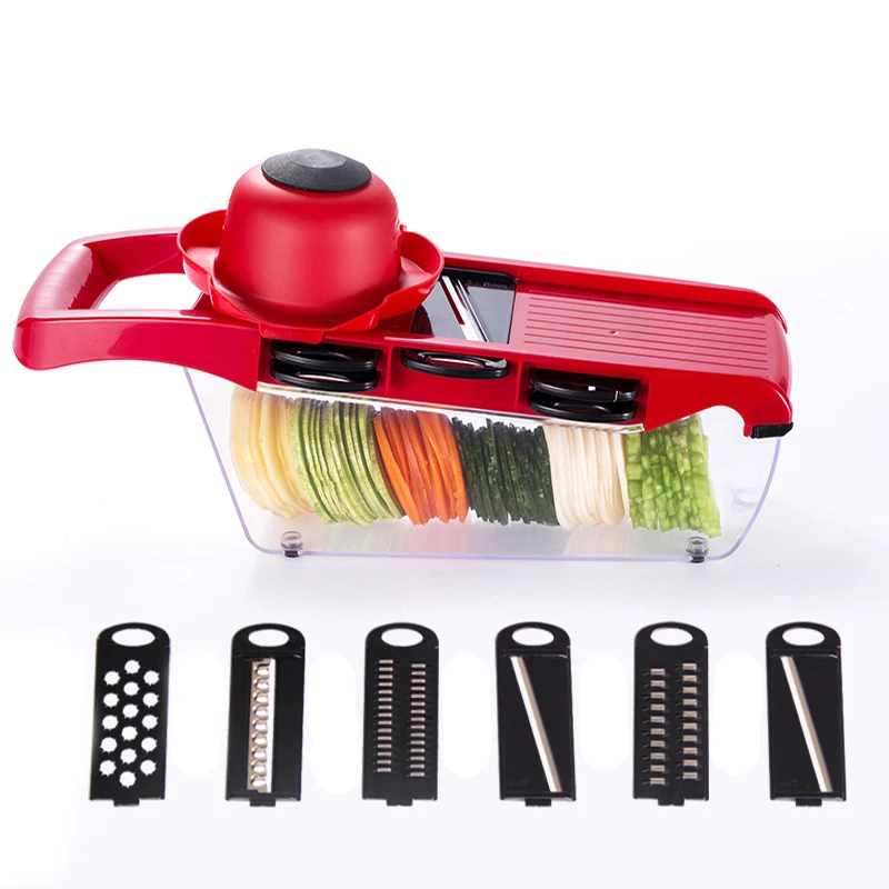

Vegetable Cutter with Steel Blade Mandoline Slicer Potato Peeler Carrot Cheese Grater Vegetable Slicer Kitchen Accessories