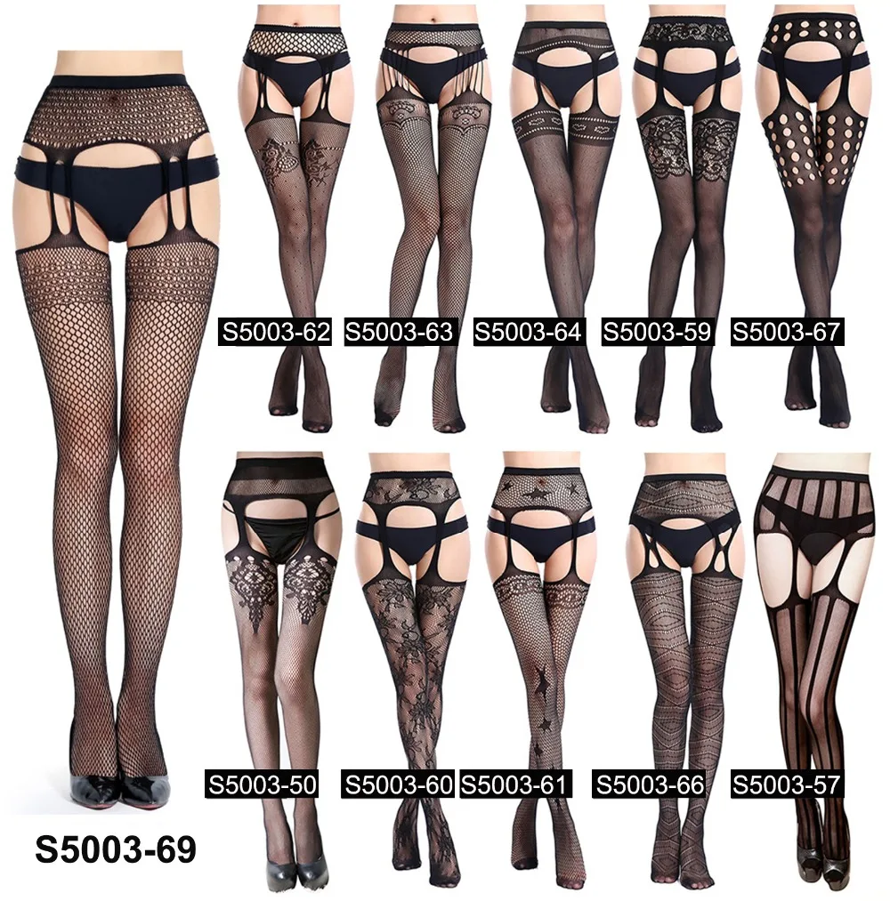 Women Sexy Transparent Slim Fishnet Pantyhose Club Party Net Holes Black Tights Thigh High Stockings Small/Middle/Big Mesh