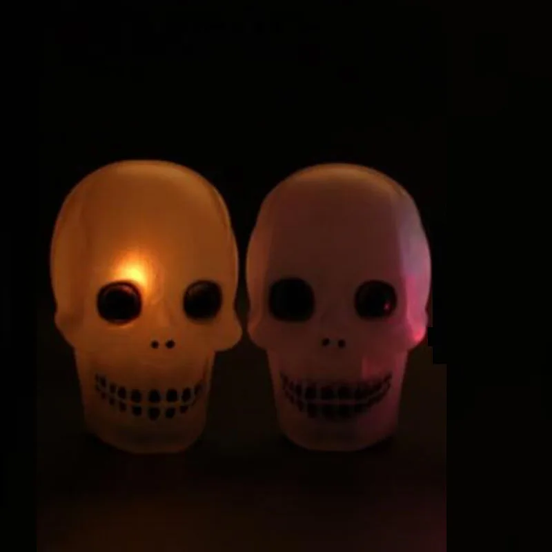 2017 new glow flash led scary skull night light lamp with music halloween party decoration supplies - Online Halloween Music 2017 new glow flash led scary skull night light lamp with music halloween party decoration supplies - Online Halloween Music