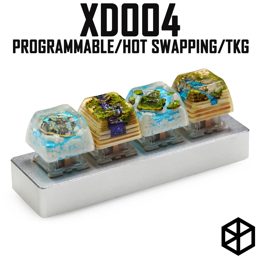 Механическая клавиатура xd004 xiudi на заказ 4 клавиши переключатель PCB для