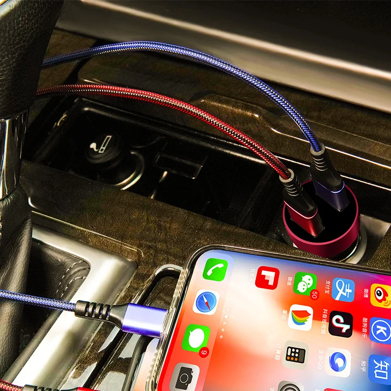 Power4 3A быстрое автомобильное зарядное устройство с двойным USB универсальный автомобильный адаптер мини зарядное устройство s для huawei Xiaomi iPhone PD автомобильное зарядное устройство для телефона