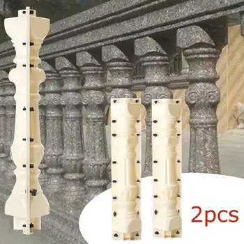 

2pc/pair 70cm Paving Molds Plastic Cement Mould Roman Column Mold Fence Balcony Garden Railing Plaster Concrete Balustrades Mold