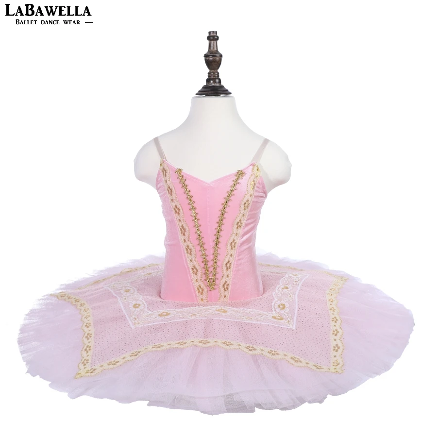 Дети Розовый спальный Красота Pre-Профессиональный танцевальная одежда балетные костюмы-пачки платье Волшебная кукла танец ChildrenBLST18077