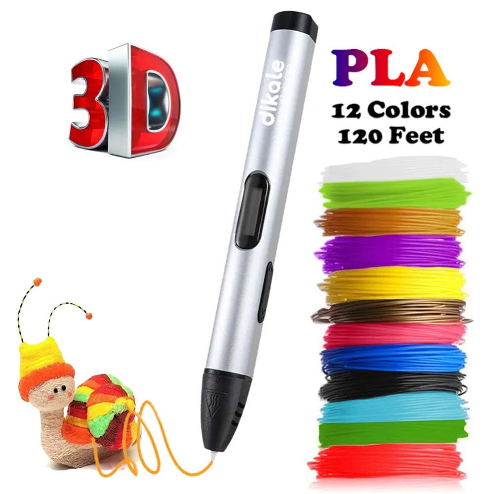 Dikale 3D печать ручки 5 В DIY 3D usb зарядка ручка 3D Рисование ручки 36 м PLA нити для детей и взрослых творческие Обучающие игрушки подарок