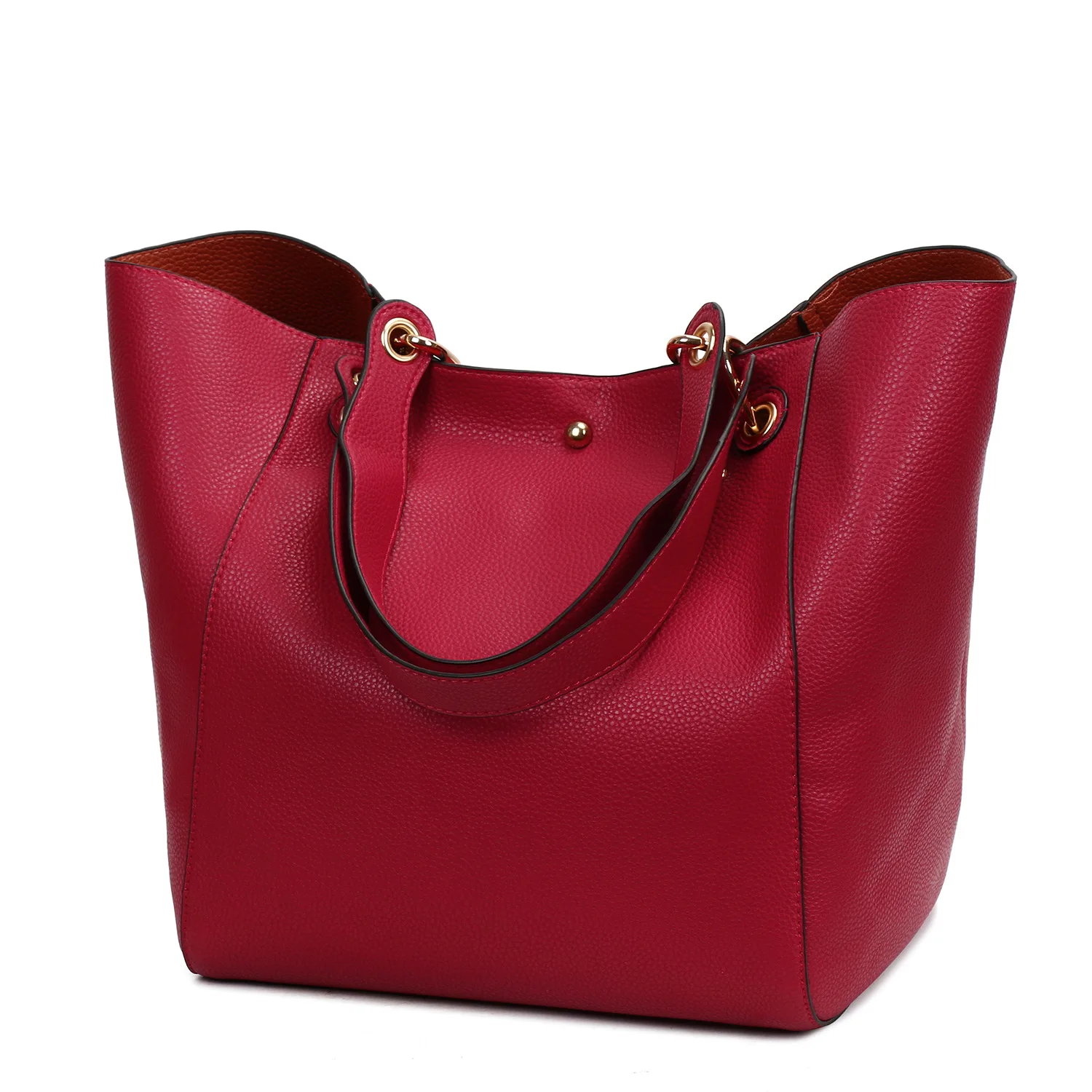 BERAGHINI из искусственной кожи в форме ведерка композитные сумки известный бренд дизайнерские женские сумки высокого качества сумка через плечо - Цвет: Красный