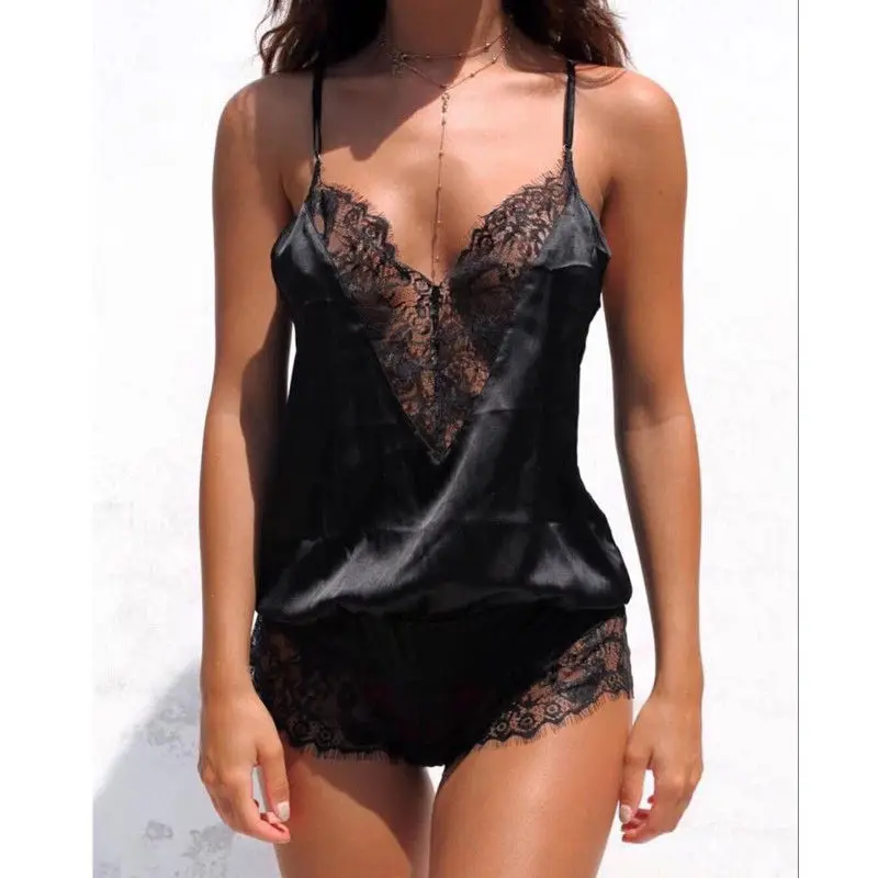 New Women's Sexy Lace Spaghetti Strap Lingerie Sleepwear Underwear Nightwear Clothes Ladies