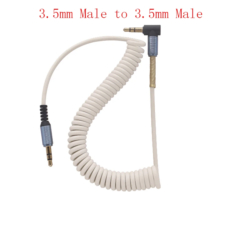 3,5 мм Выдвижной аудио кабель папа-папа/Мама стерео Aux кабель для автомобильных наушников динамик позолоченный 3,5 мм пружинная линия - Цвет: Male to Male