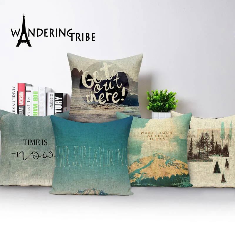 2017 милые ковбойские Лен cushioncover животных набивным рисунком Room Decor Подушки Детские