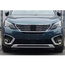 Barbecue @ FUKA Nuovo Accessori Auto Esterno Anteriore Della Luce di Nebbia Coperchio Della Lampada Trim 2 pz Per Il 2017 Peugeot 5008 Chrome ABS Nastro Per Lo Styling