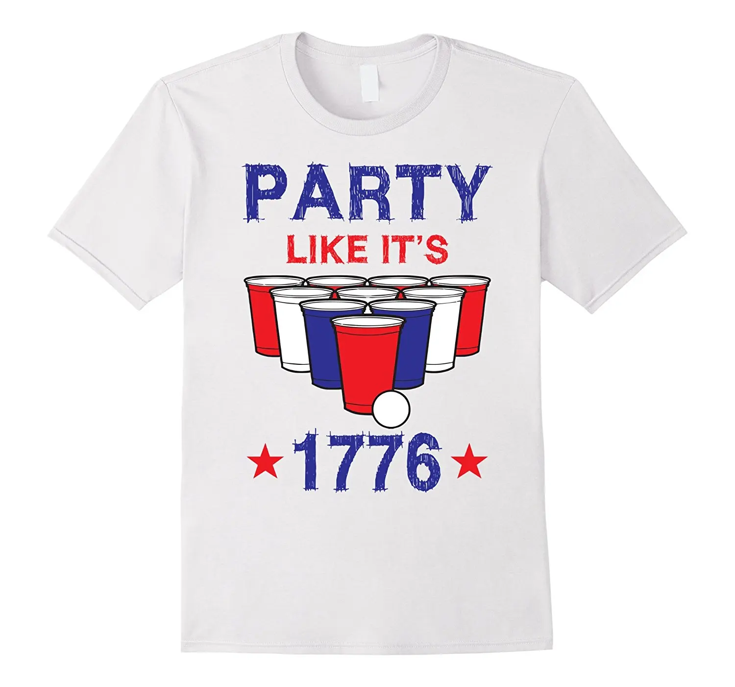 

1776 - Funny Beer Pong Party July 4th Shirt Design! Funny Woman T Shirt for Women Harajuku Brand Korean Brand T-Shirts
