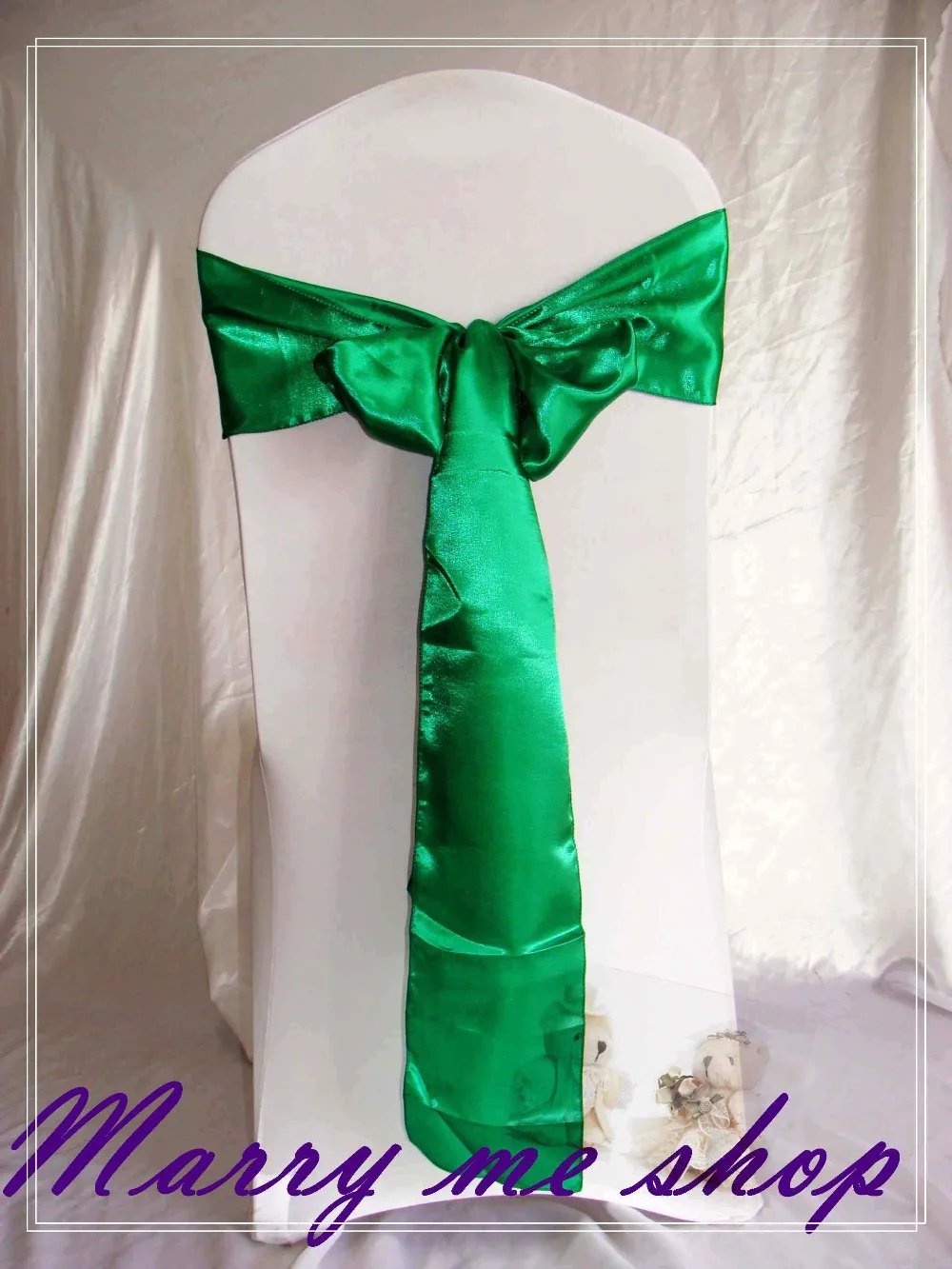 100 EMERALD GREEN Wedding Sashes For ChairsWedding Sashes for Chairs