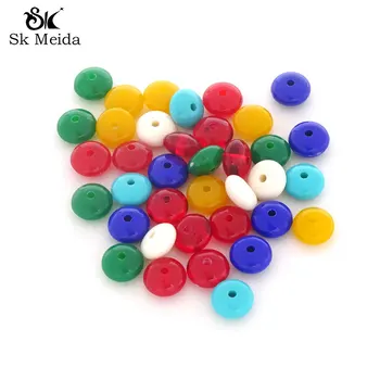 

500pcs Mix Color Spacer Beads Acrylic Margele Distanziatori Componenti Per Gioielli Jewellery Making Materials Diy Craft AB-166