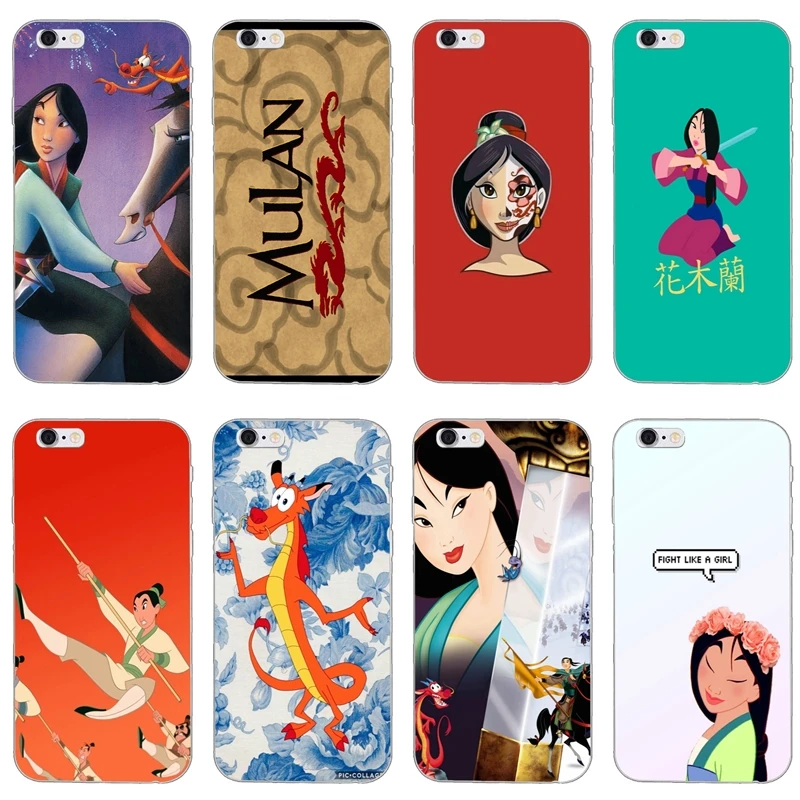 

cartoon Mulan princess For iPhone X XR XS Max 8 7 plus 6s 6 plus SE 5s 5c 5 4s 4 iPod Touch case Soft phone cover