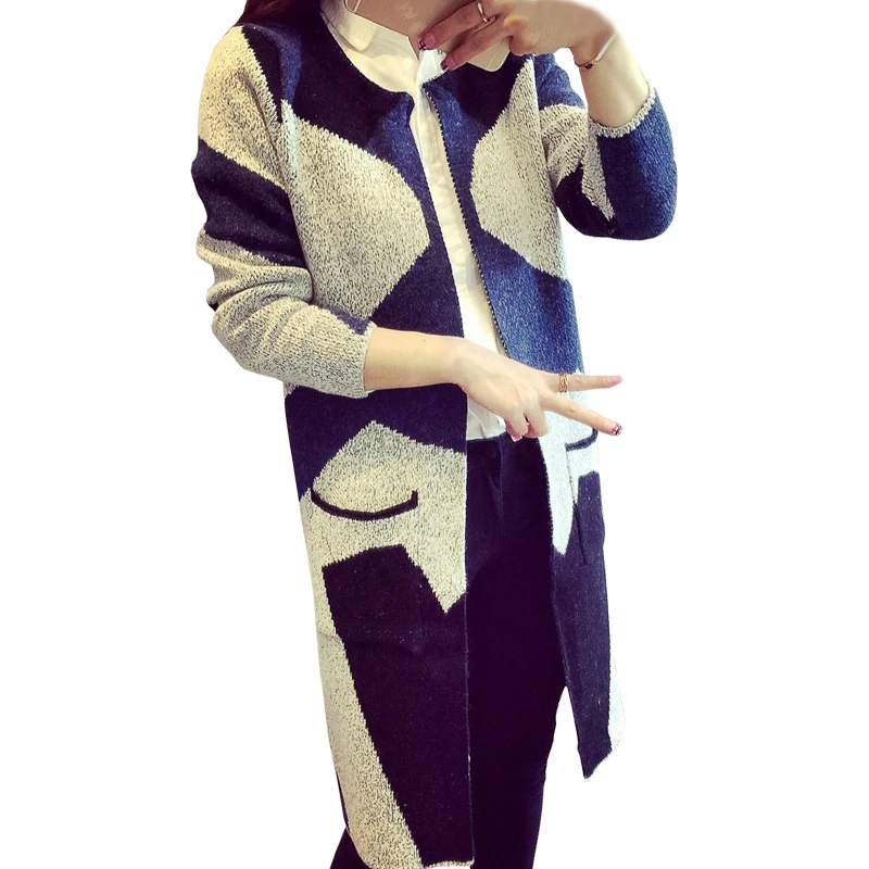 Long Cardigan Women Korean New Fall Winter Fashion Jumper