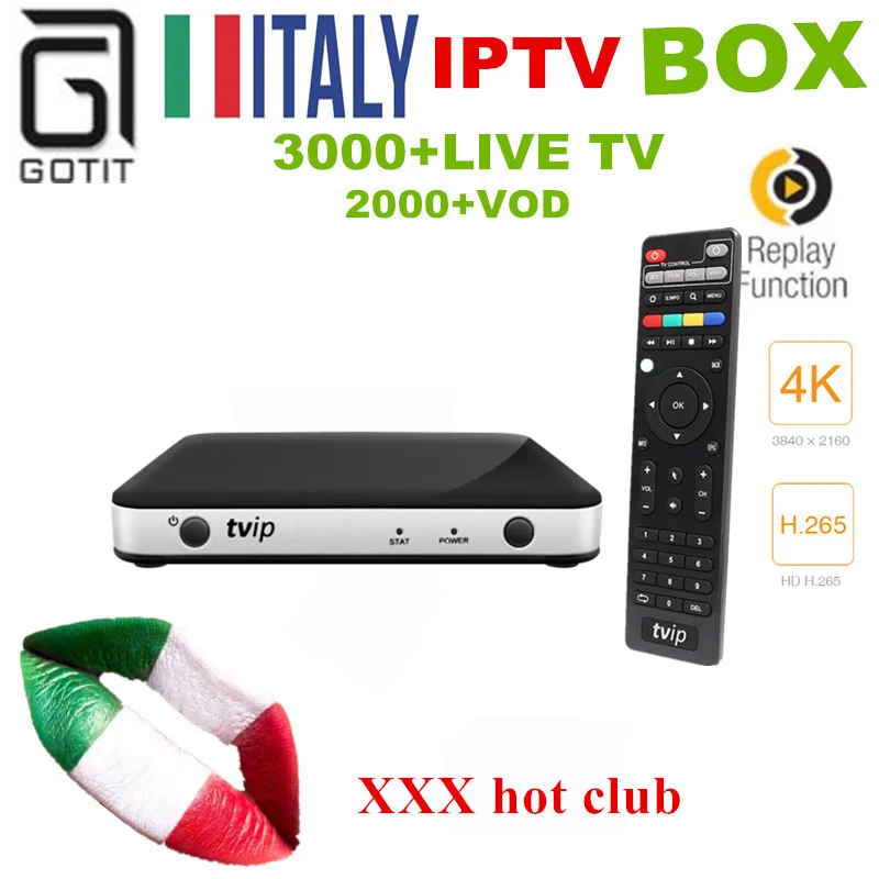 

TVIP 605 Italy IPTV Adult IPTV Box Amlogic S805 Android/Linux Dual OS Smart TV Box Support H.265 UK Germany France Europe IPTV