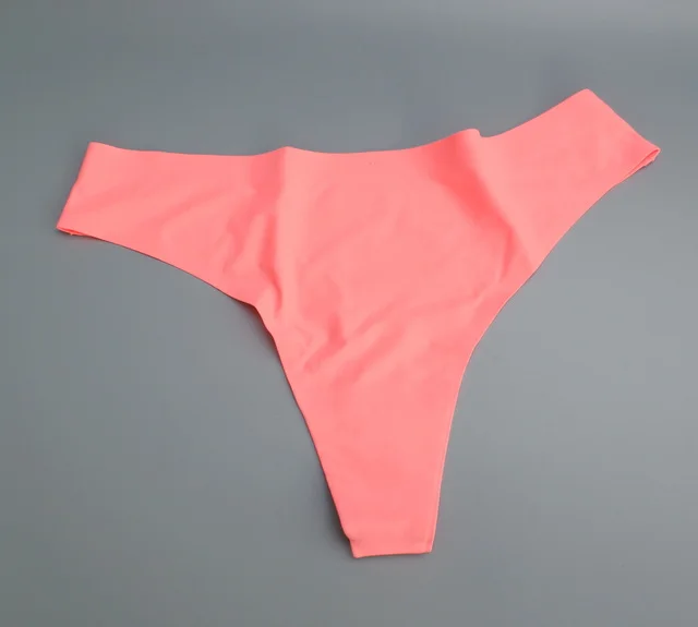Комплект из 4 предметов, женские трусики, сексуальные стринги для девушек, бесшовные шорты, нижнее белье, мягкие чистые неоновые цвета - Цвет: 3 peach