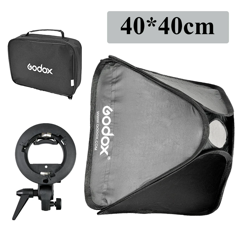 Набор софтбоксов для вспышки Godox 80 см * см/60 60 см/40 40 + кронштейн типа S Speedlite Studio
