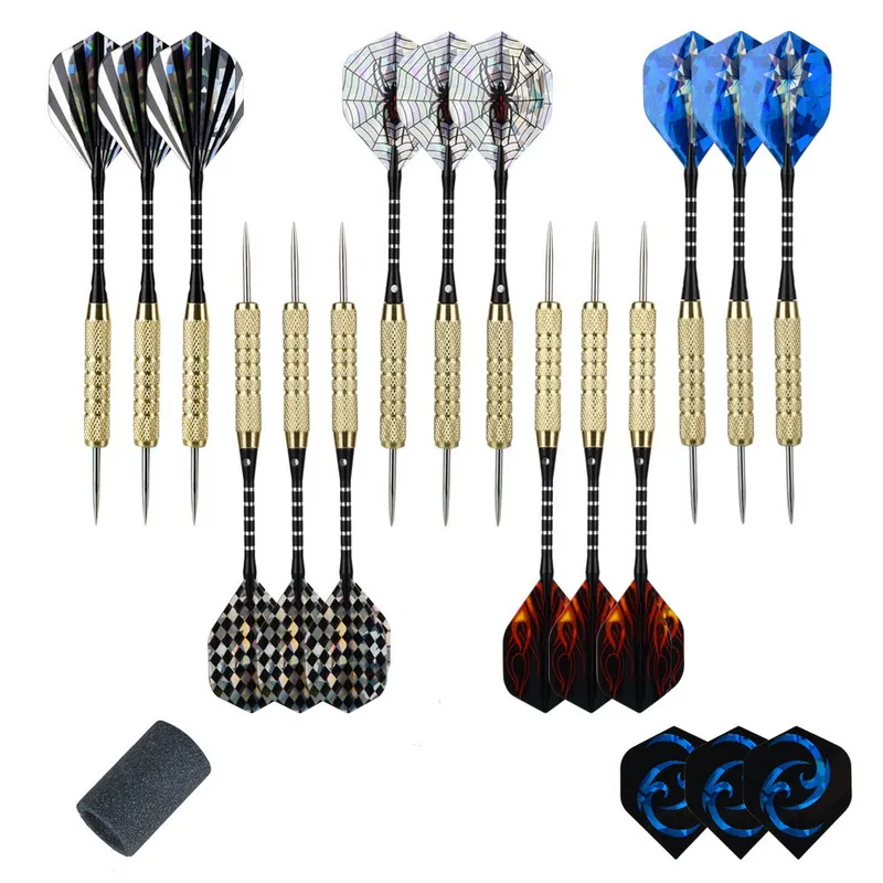 Darts steel dart arrows with metal tip dart flights with brass barrel