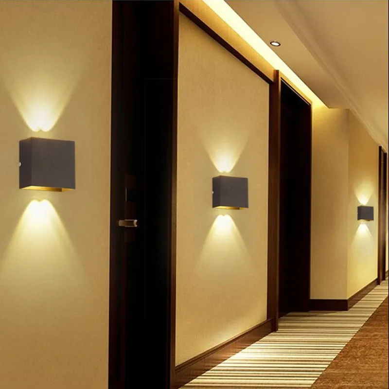 Modern 10W LED Wall Light Dual-head Up Down Wall Sconce Living Room Bedside Lamp