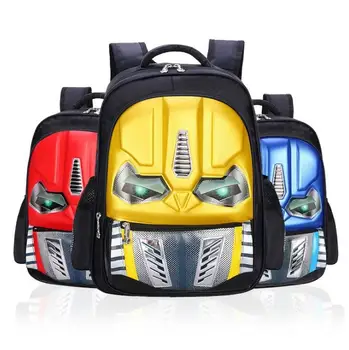 

2019 Sport Fire Led Eye Car Girl Baby Children Nursery Kindergarten School bag Bagpack Schoolbags Canvas Kids Student Backpacks