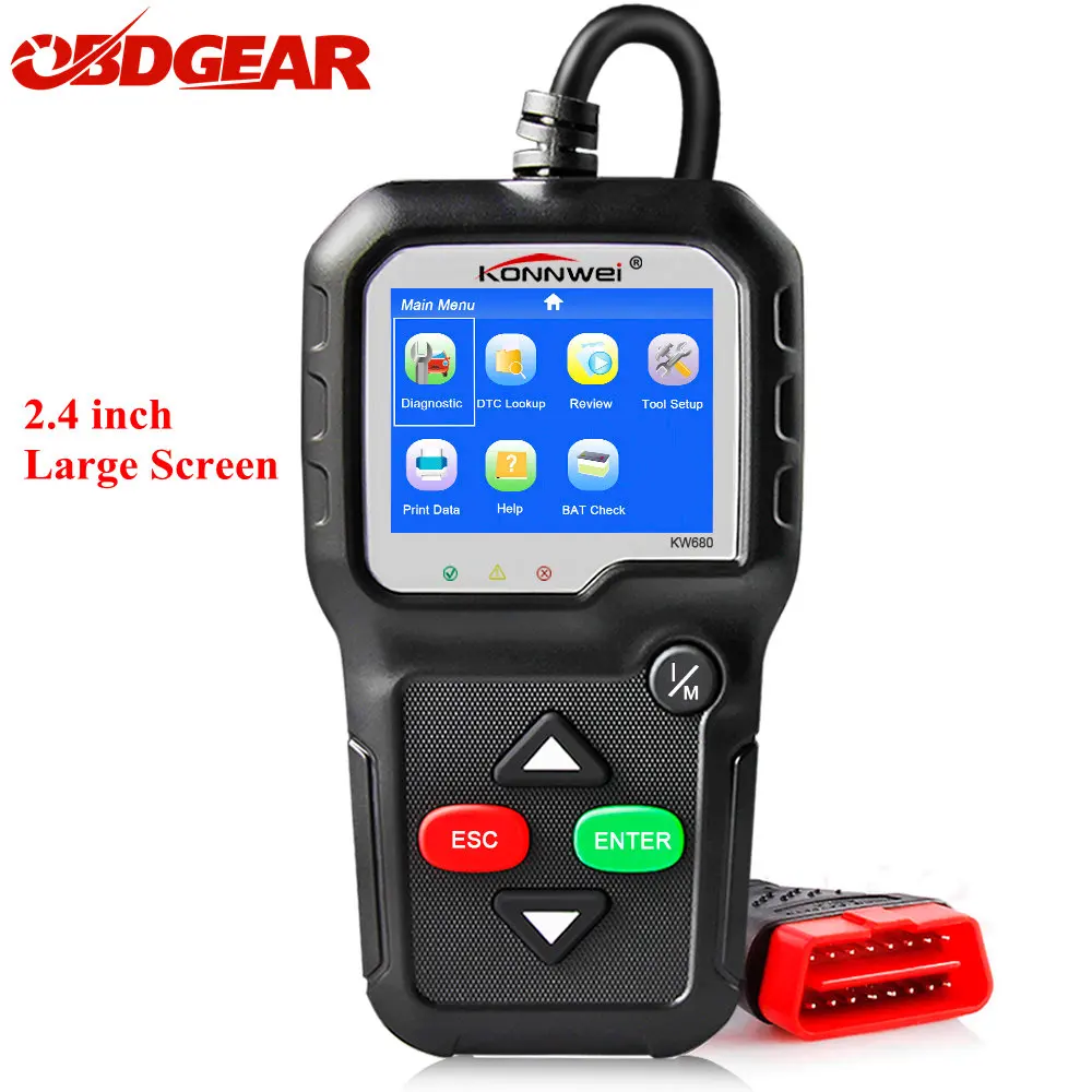 KONNWEI KW680 OBD2 Automotive Scanner Auto Diagnostic Tool Car Code Reader OBD 2 EOBD Engine Read Check Better Than AD310 ELM327 obd ii auto code scanner kw850 universal obd ii vehicle engine diagnostic codes reader full obd2 eobd function scan tool check