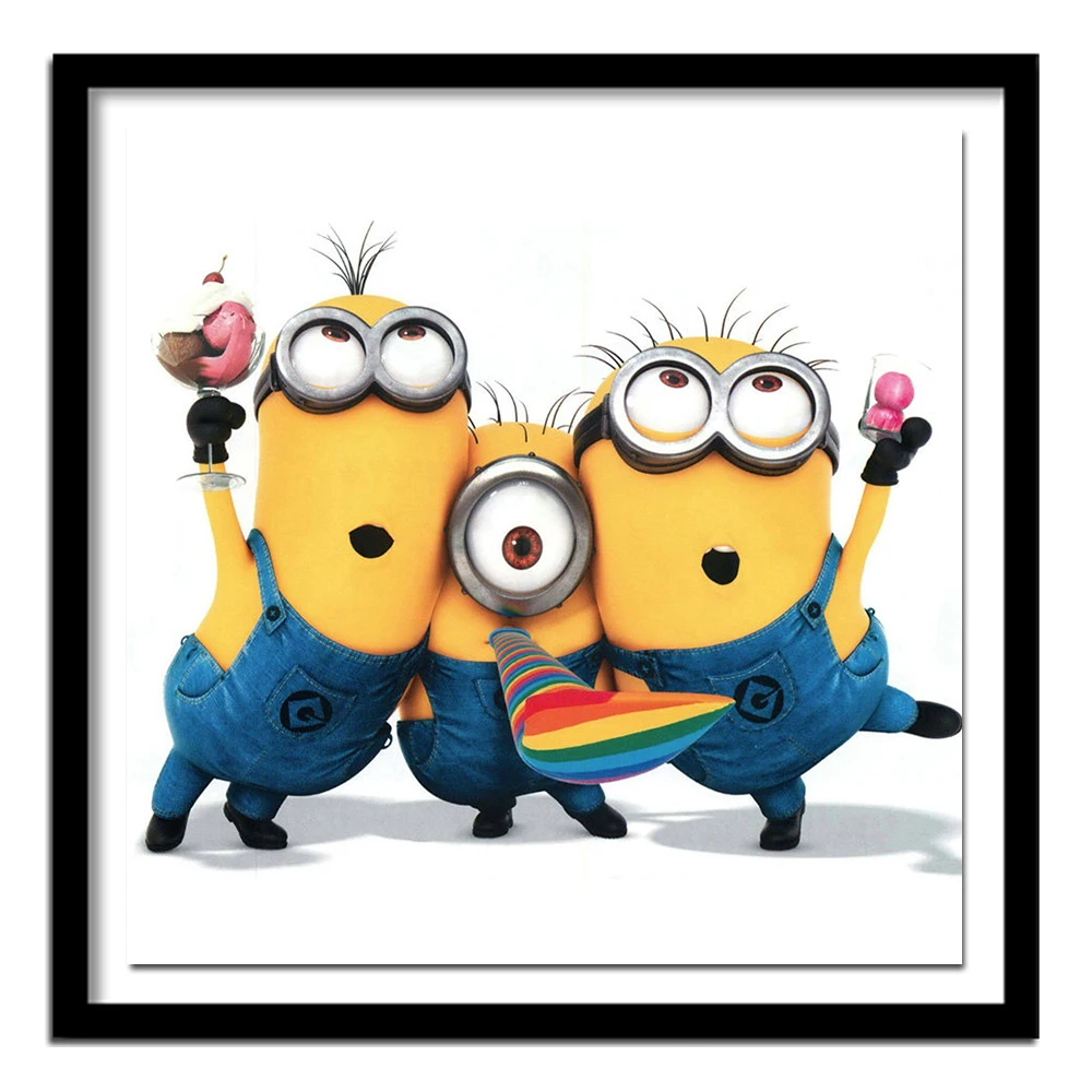 

DIY Cartoon Minions Diamond Embroidery Painting 5D Diamond Cross Stitch Full Diamond Round Diamond Painting D0570