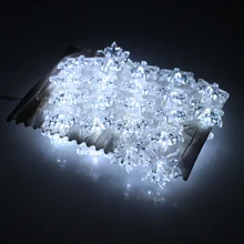 3M 40 светодиодный пульт дистанционного управления Снежинка светодиодный Сказочный светильник новогодний сад Рождественское украшение на батарейках Серебряный провод