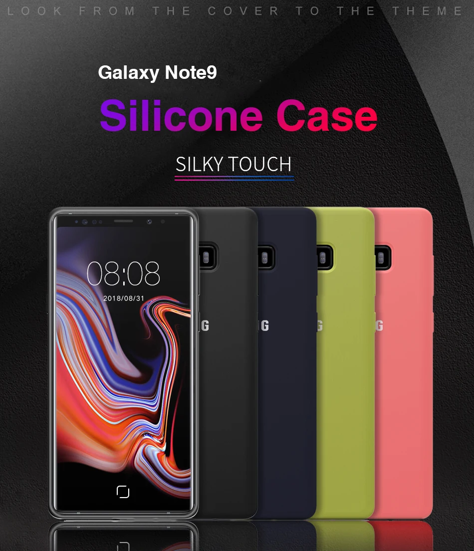1Note9 Case Silicone Samsung 100% Original Back Cover 360 Luxury Sport Cut Camera Protective Surface Waterproof N9600