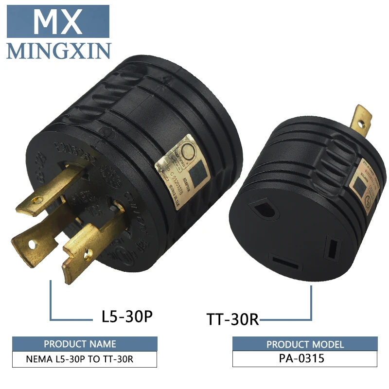 [TT 30R 용 L5 30P] UL CUL Generator RV 30 AMP 3 Prong 어댑터 컨버터, nema L5
