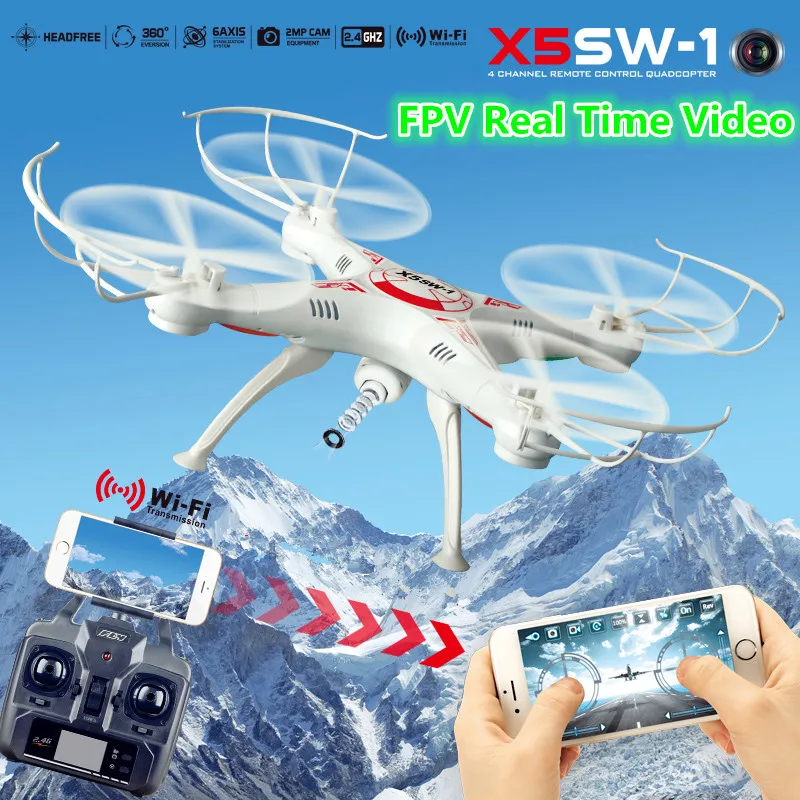 Original Professional Dron X5SW X5SW-1 WIFI Drone Quadcopter With FPV Camera Headless 6-Axis Real Time Remote Control Helicopter