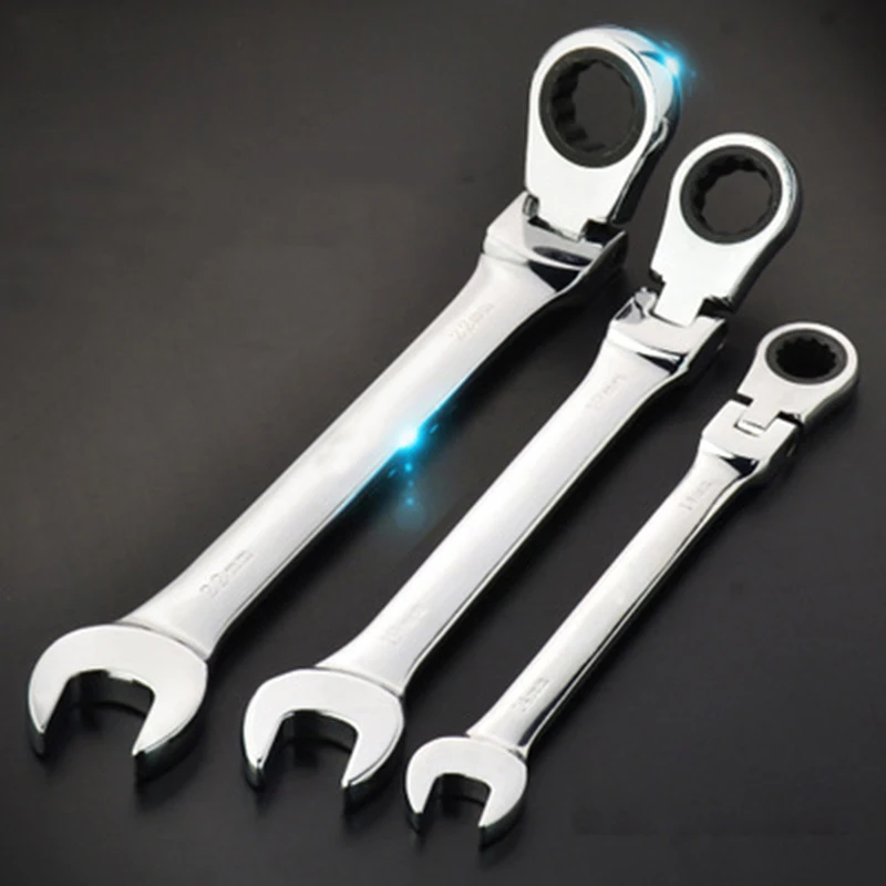 

Wrench Set Hand Tool Set Spanner Set 6Pcs Fixed Head Or Movable Head Ratchet Wrench 8-13Mm Abrasion Performance