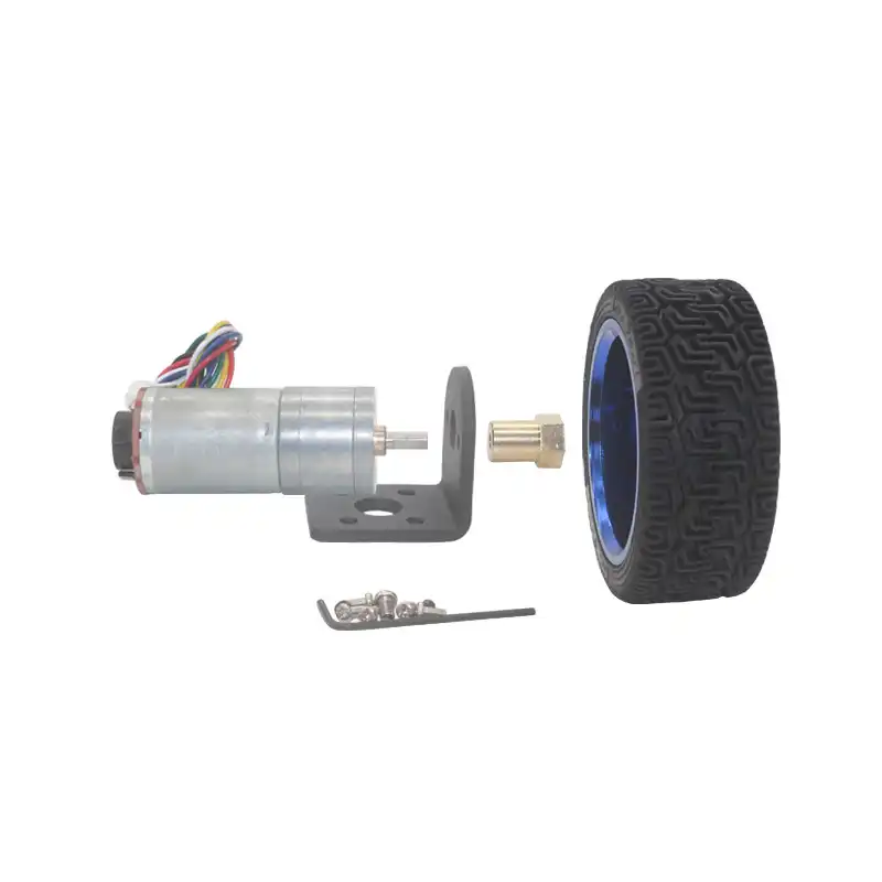 130 rpm con soporte de montaje Kit de ruedas de 65 mm DC12V DIY Encoder Gear Motor para Smart Car Robot