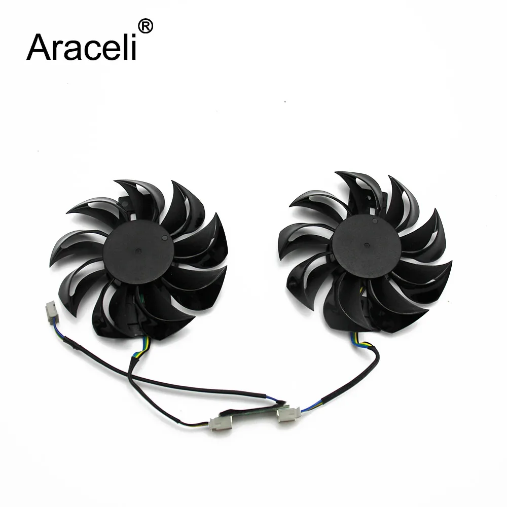 75mm GA81B2U - PFTA 12V 0.38A Fan For PowerColor Red Dragon Radeon RX 560 16CU 2GB GDDR5 OC RX560 Graphics Card Cooler Cooling F